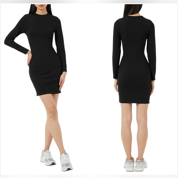 French Connection Sweeter Long Sleeve Mini Dress in Evening Wine Size Small - Picture 2 of 7